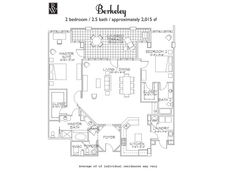Berkeley floor plan, Rosewood at Providence