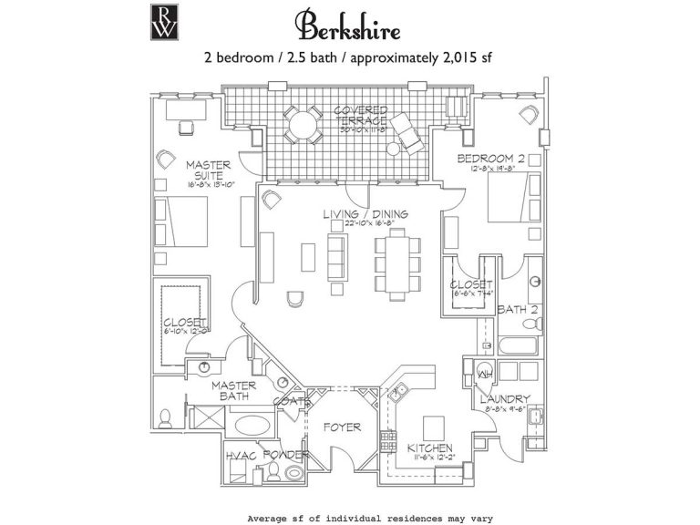 Berkshire floor plan, Rosewood at Providence