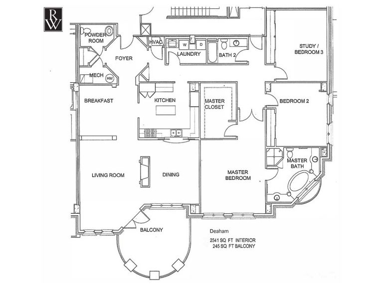 Dedham floor plan, Rosewood at Providence