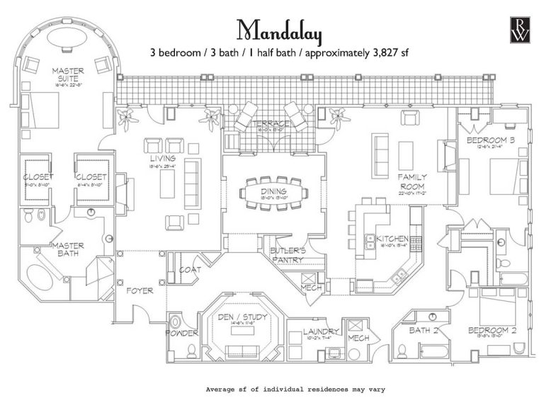 Mandalay floor plan, Rosewood at Providence